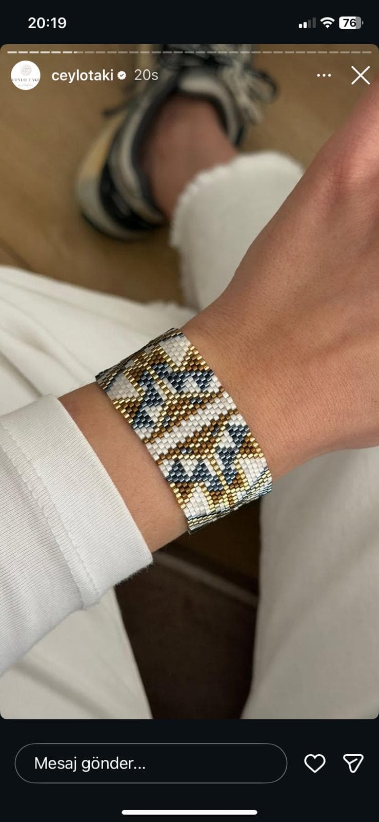 Altın Bohem Geometrik Geniş Kelepçe