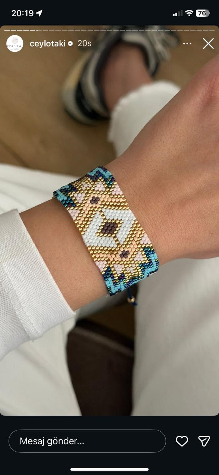 Mistik Göz El Dokuma Kelepçe