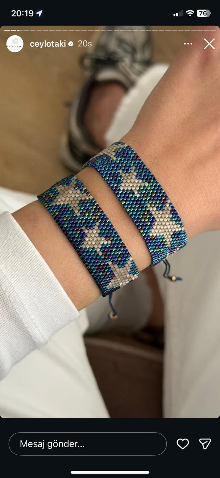 Galaksi İridyum El Dokuma Bileklik İkilisi