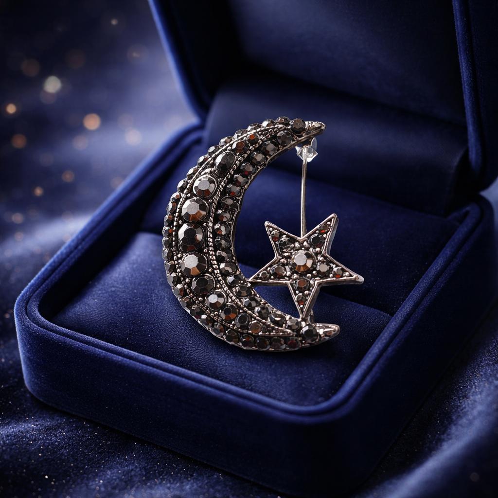 Gece Sefasi Ay Yildiz Brosu