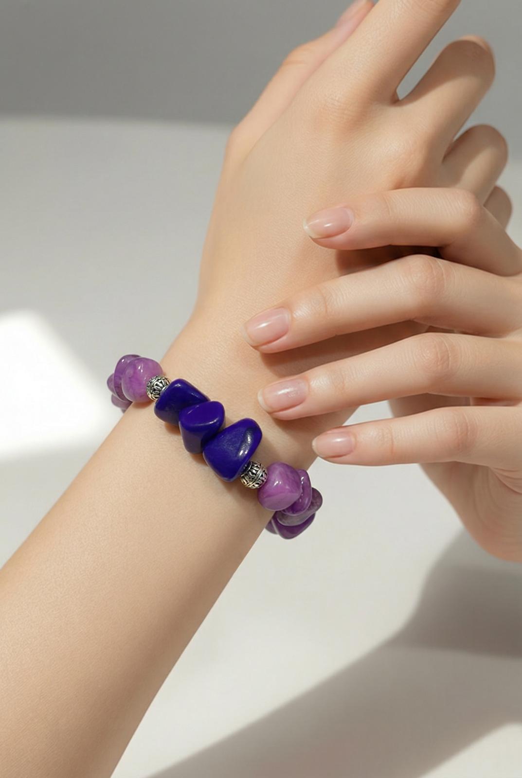 Ametist Ruhu Mor Tas Bileklik